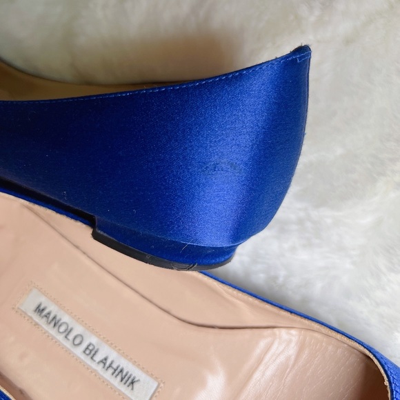 ❤️SOLD❤️Manolo Blahnik hangisi flats royal blue 35.5 - Picture 10 of 10